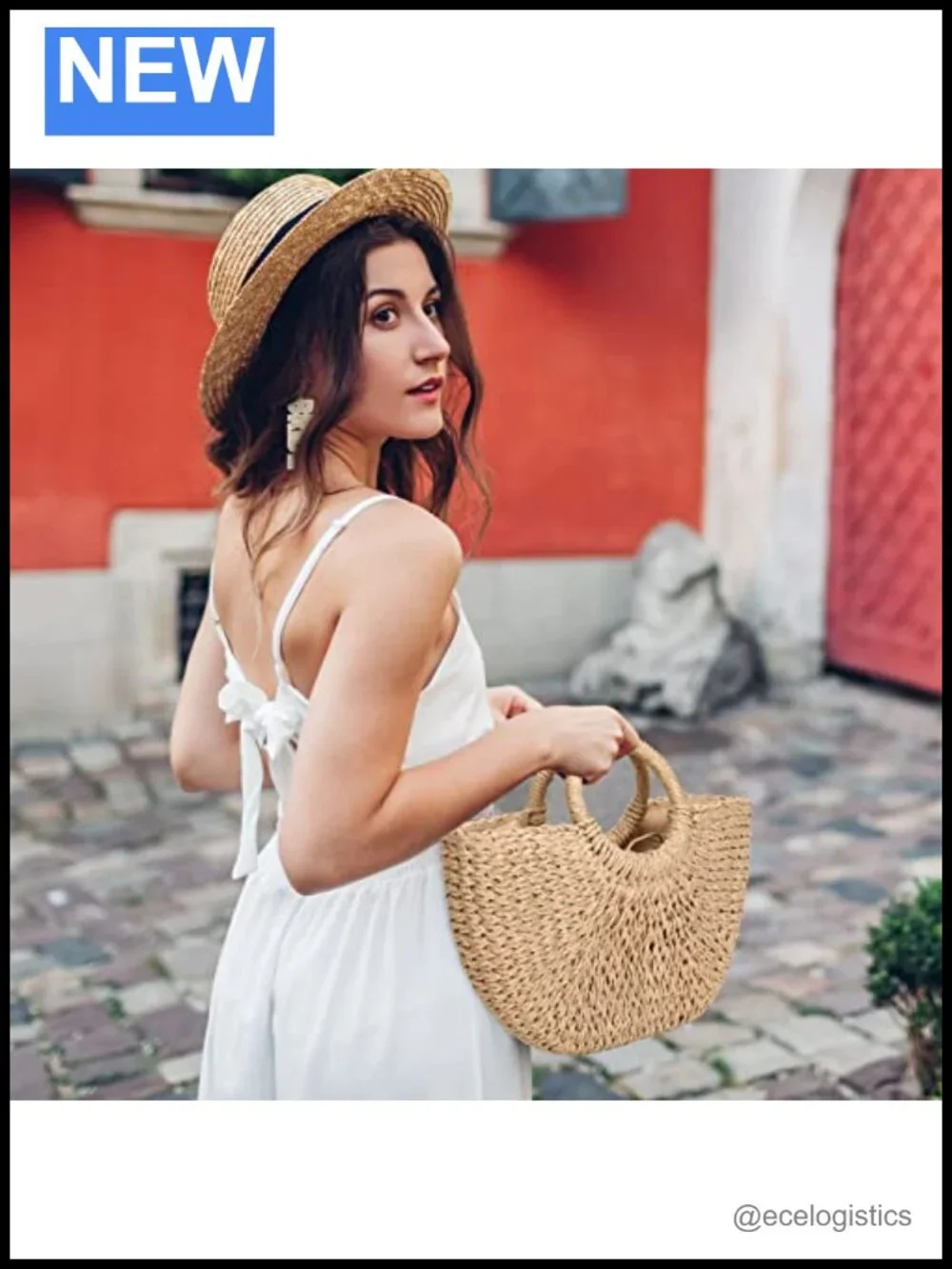 4 Pack Straw Woven Beach Tote Bags Women Top Handle Summer